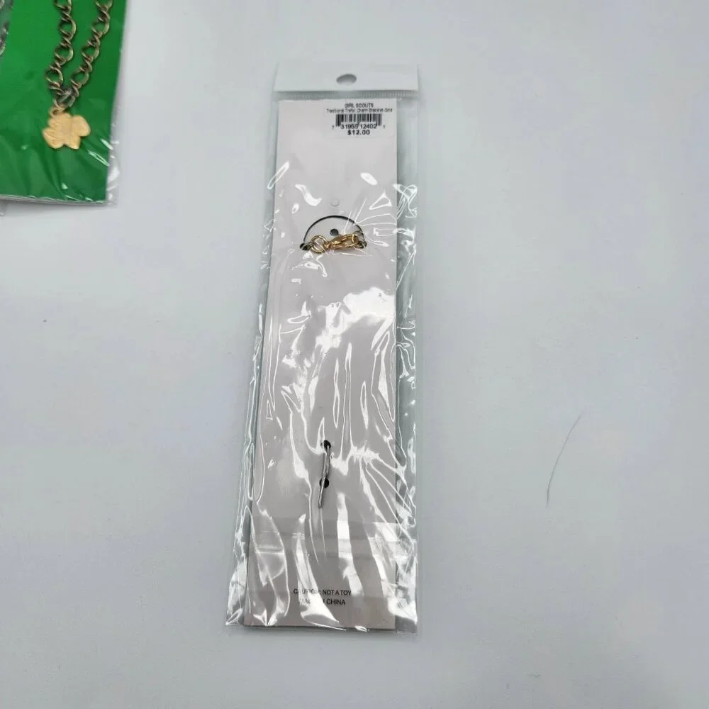 Girl Scout Trefoil BRACELET +Trefoil Charm Jewelry award GIFT NEW Lot Of 10